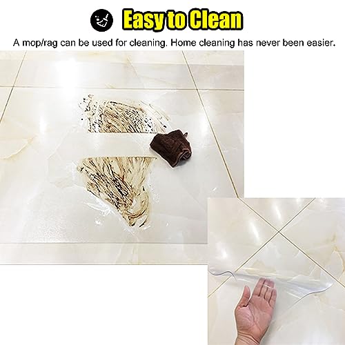 YANBI Clear Non Slip Carpet Protector/Floor Runner, Transparent PVC Chair Mat for Office Desk, Trimable Hallway Rug (140cmx500cm)