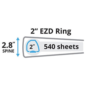 Avery Heavy-Duty View Binder with 2-Inch One Touch EZD Ring, Gray (79402)