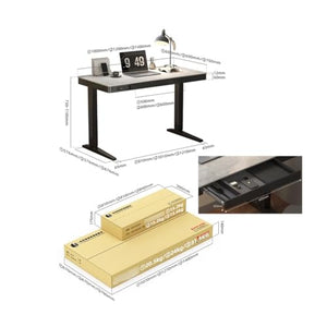 SanzIa Electric Standing Desk, Adjustable Height Computer Workstation with USB and 4 Memory Keyboard