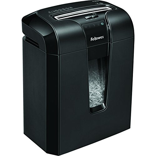 Fellowes Powershred 63Cb 10-Sheet Cross-Cut Paper and Credit Card Shredder with Jam Blocker Technology (4600001),Black