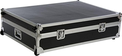 Shipping and Storage Case with Wheels, Handles, EVA Foam Padded, Metal Edges (45 x 12.5 x 32.5)