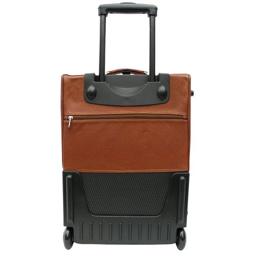Piel Leather 19 Inch Multi-Pocket Wheeler, Saddle, One Size