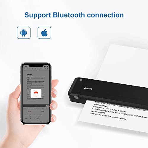 POLONO Label Printer - 150mm/s 4x6 Thermal Label Printer, POLONO MT800 Portable Printer, Support 8.5''×11'' Printer Paper, Support Android, iOS, Compatible with Amazon, Ebay, Etsy, Shopify and FedEx