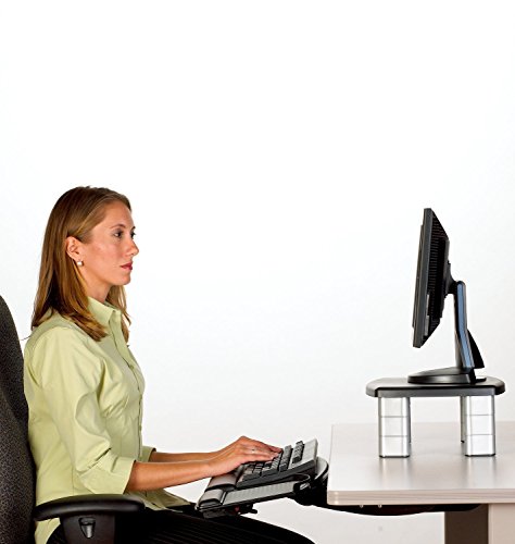 3M AKT180LE Sit/Stand Easy Adjust Keyboard Tray, Highly Adjustable Platform,, Black