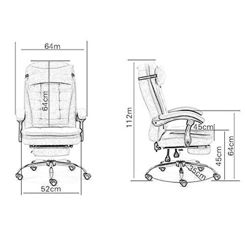 Furniture Executive Recline Extra Padded Office Chair Sofas Desk Swivel Chairs with Lumbar Cushion Footrest and Headrest