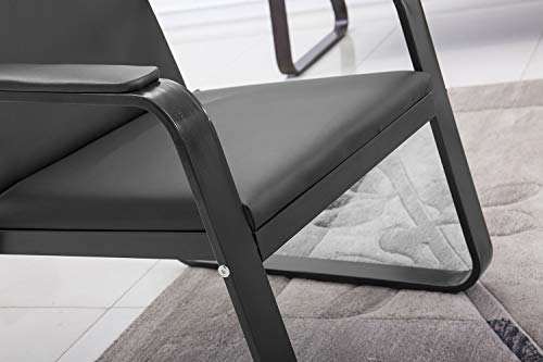 Bestmart Black PVC Leather Waiting Room Chairs Set of 2 - Office Reception Lobby Furniture