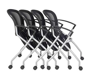 Regency Cadence Nesting Chair (4 Pack), Black