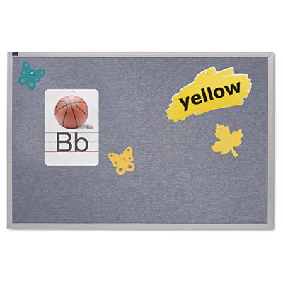 Quartet Vinyl Tack Bulletin Board, 6"x4", Wedge Blue