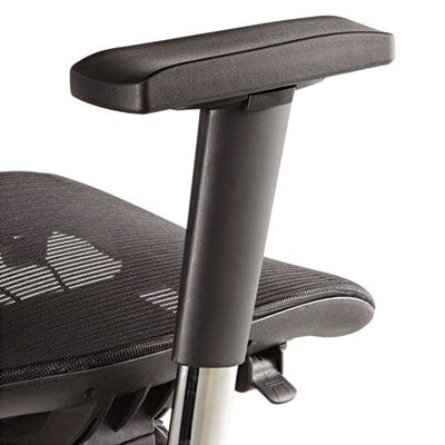 Alera ALEKE4218 K8 Series Ergonomic Multifunction Mesh Chair, Aluminum Base/Frame, Black