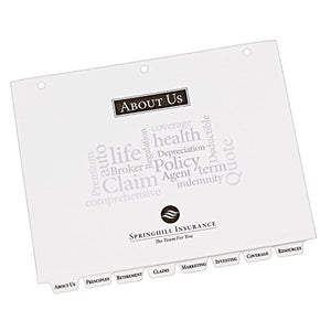 Avery Wide Format Print-On Dividers, White, 8 Tabs, 25 Sets (11567)