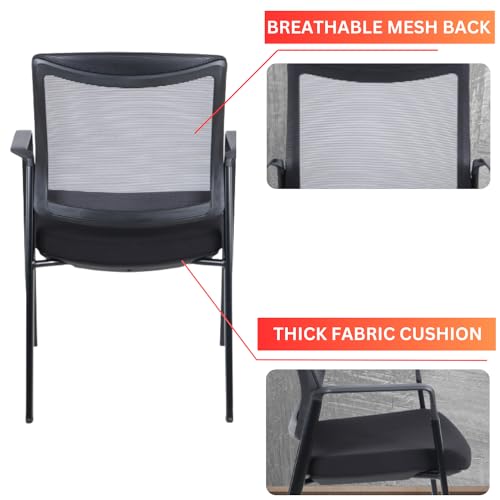 GM Seating Ever Guest Chair - Mesh Back Stacking Chairs (Pack of 6)