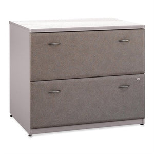 Bush Business Furniture Assembled Lateral Pewter File Cabinet Set - Series A
