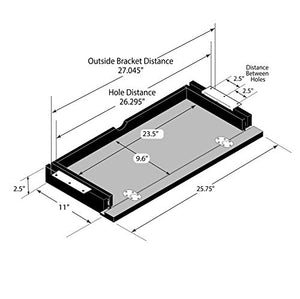 SmartMoves by Howard Miller Custom Built Dropdown Keyboard Drawer (26 in Width, Matte Black)