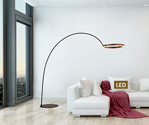 Artiva USA "Ring of Light" Geometric 60W LED Arched Floor Lamp