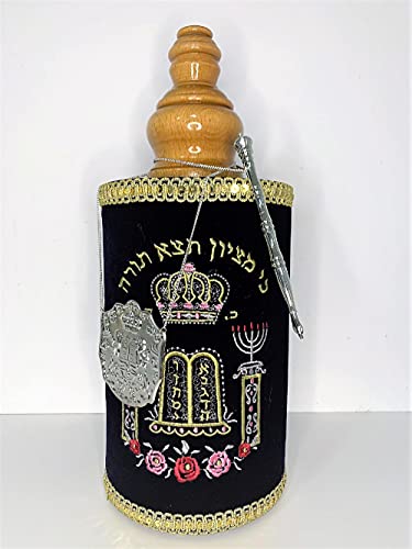 GORGEOUS BEAUTY&CARE Sefer Torah Scroll 45 CM + Pointer (YAD) - Judaica