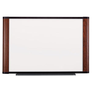 3M Dry Erase Board, 72 x 48-Inches, Widescreen Mahogany-Finish Frame