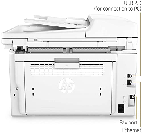 HP Laserjet Pro MFP M227fdwB All-in-One Wireless NFC Monochrome Laser Printer - Print Scan Copy Fax- 30 ppm, 1200x1200 dpi, 8.5x14, Auto Duplex Printing, 35-Sheet ADF, Ethernet