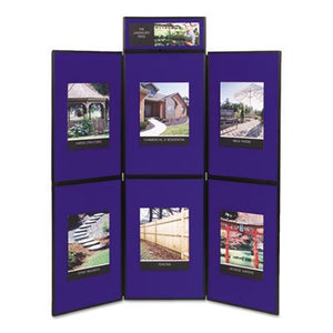 Show-It! Display System, 72 x 72, Blue/Gray Surface, Black Frame, Sold as 1 Each