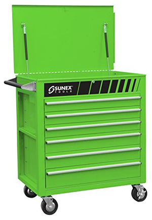 Sunex 8057G Premium Full Drawer Service Cart- Green