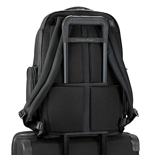 Briggs & Riley @Work Large Laptop Backpack for women and men. Fits up to 17 inch laptop. Business Travel Laptop Backpack with RFID Blocking Pocket, Black