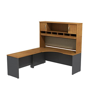 Bush Business Furniture Series C 72W LH Corner L-Desk with 72W 2-Door Hutch