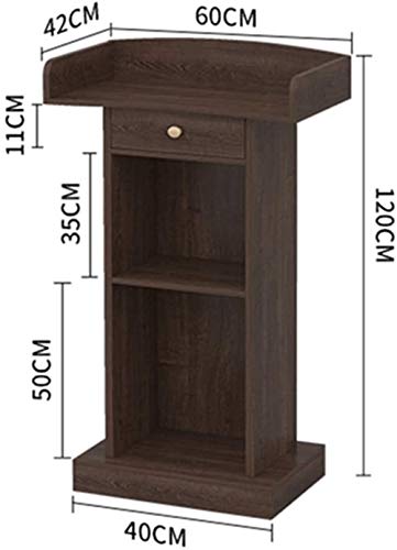 Podium with Storage Standing Lectern Tabletop Hosting Reception (Coffee)
