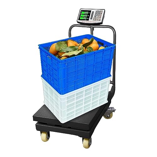 KDFWYDS Industrial Platform Scale with Guardrail and LCD Display - 1000kg/500g Size