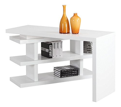 Chintaly Imports 6915 Motion Home Office Desk, White