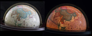 Replogle Globes Lancaster Illuminated Globe, Antique Ocean, 12-Inch Diameter, Large, Off-White