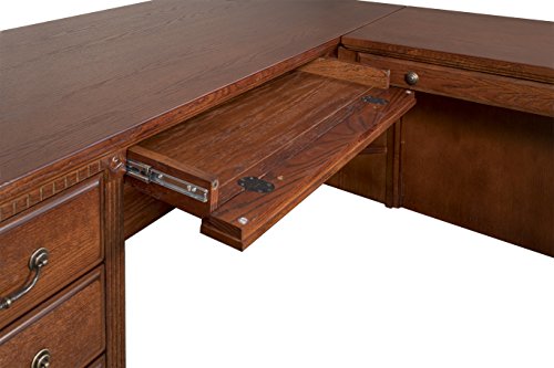Martin Furniture Huntington Oxford Office Right L-Shaped Desk, Burnish Finish