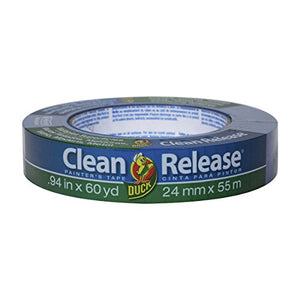 Duck Clean Release Blue Painter's Tape 1-Inch (0.94-Inch x 60-Yard), 24 Rolls, 1440 Total Yards, 284371