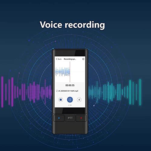 Language Translator Device Simultaneous Intelligent Translation in 72 Languages - Black