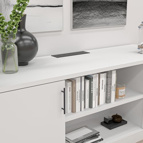 SKUTCHI DESIGNS INC. Sol Series Storage Credenza | 70" W x 24" D | White Cypress