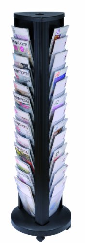 Alba Carousel Floor Literature Display, Black (DDTOWER)