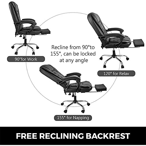 QZWLFY Executive Office Chair with Headrest and Lumbar Support
