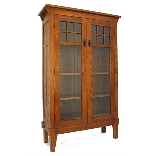 BOWERY HILL 4 Shelf Barrister Bookcase in Oak