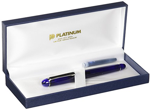 Platinum"#3776 CENTURY/Chartres Blue [Rhodium coating]" (nib : Broad)