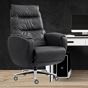 CBLdF Luxury Boss Chair with Electric Footrest, Ergonomic Office Executive Seat (Black PU)