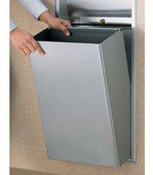 Bobrick 367-60 ClassicSeries Interchangeable Waste Receptacle, 12 Gallon Capacity