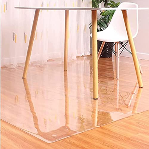 HOBBOY Hard-Floor Chair Mat 2mm Clear PVC Rug Protector - Family & Pet Friendly
