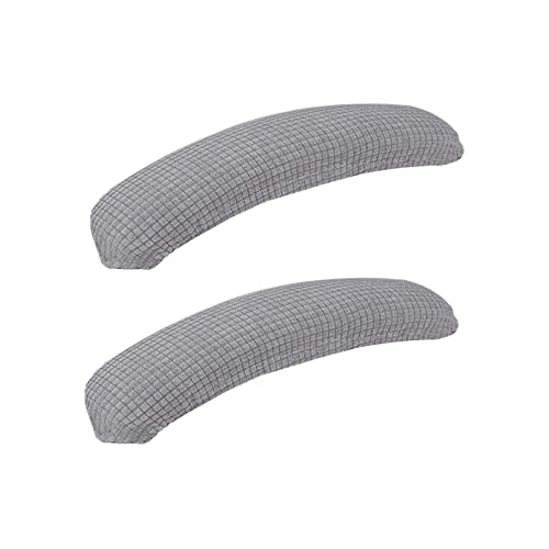 NOALED Removable Office Chair Armrest Covers, Washable Gaming Chair Protectors, Green/Light Grey