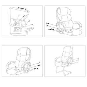 CLoxks Leather Office Chair, Executive Ergonomic 350-Pound Capacity