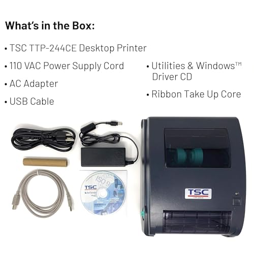 Generic Desktop Thermal Transfer Label Barcode Printer - 4.25", 203 dpi - Navy Blue