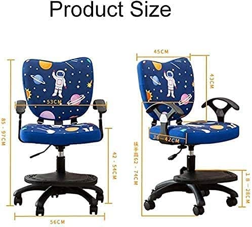 UsmAsk Office Swivel Chair Height Adjustable Computer Desk Home Work Chair - Pink