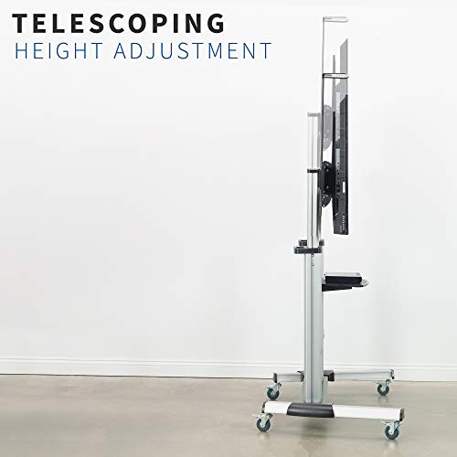 VIVO Ultra Heavy Duty Mobile TV Stand for 32-100 inch Flat Screens, Adjustable Rolling Cart with Wheels - STAND-TV22S