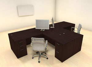 Two Persons Modern Executive Office Workstation Desk Set, CH-AMB-S2