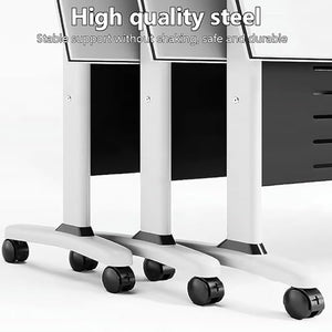 HSHBDDM Foldable Conference Table with Caster Wheels for Office and Meeting Rooms