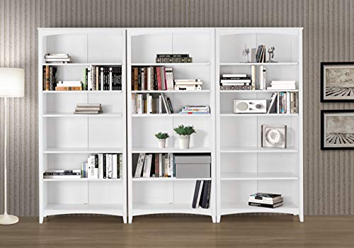 Camaflexi SHK343 Shaker Style Bookcase, 72", White