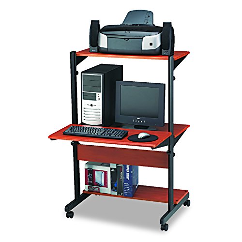 Safco Products 8432SOMECBLK Soho Computer Table, Medium Cherry