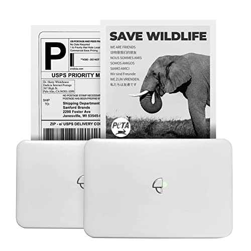Portable Travel Printer-Wireless Thermal Printer Compatible with iOS Android Window for Printing Sticker, Logo,Label,Receipt,Photo,300dpi Grayscale Printing Mode